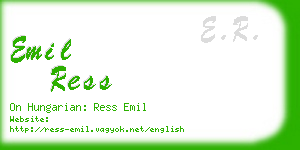 emil ress business card